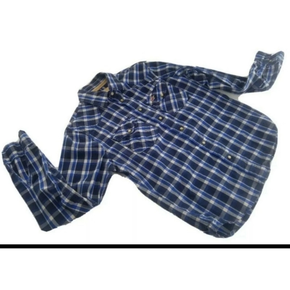 Hollister Men Pearl snaps Long Sleeve S